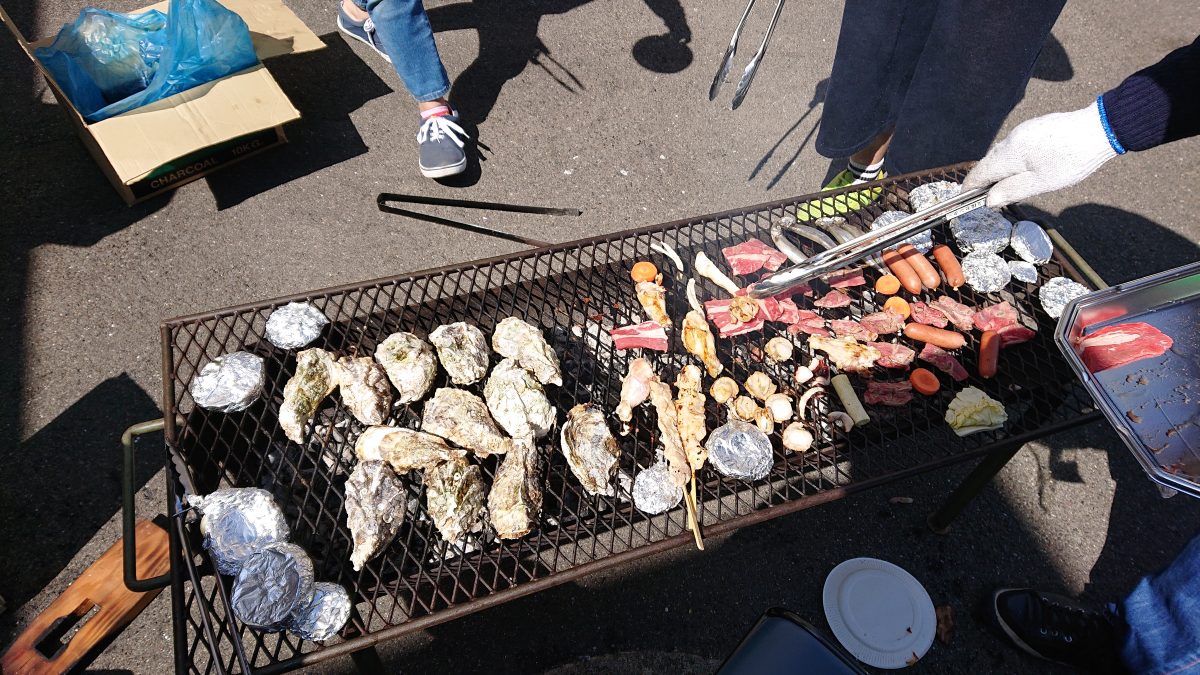 海鮮ＢＢＱしました～(^^)v　牡蠣たっぷり～